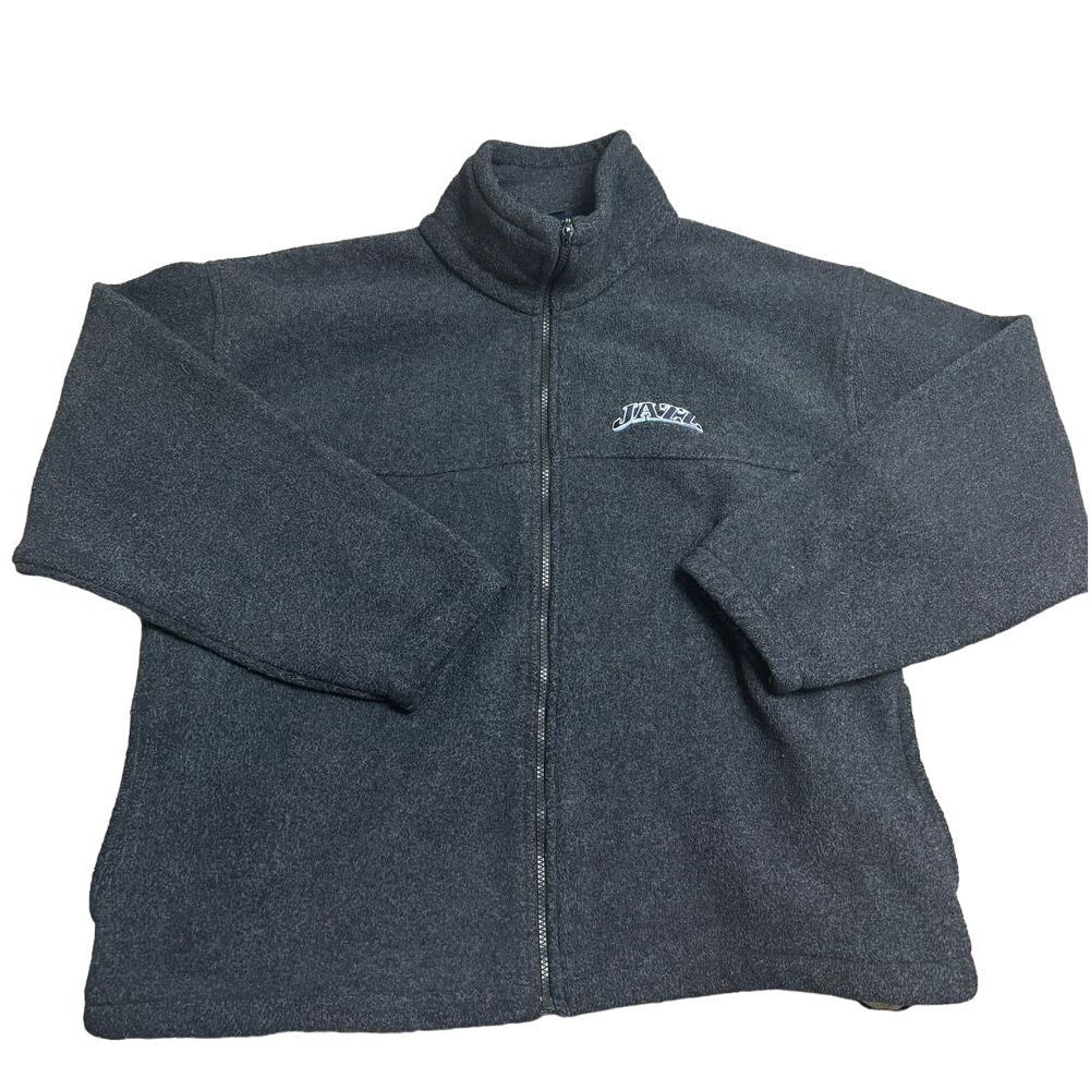 Utah Jazz NBA Medium Gray Full Zip‎ Long Sleeve Fleece Jacket Made In USA VTG